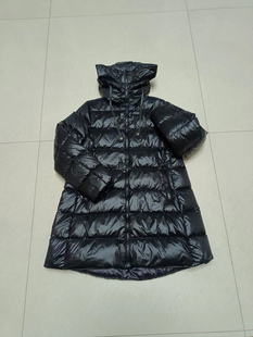 羽绒皇帝秋冬温暖时尚女神羽绒服低调哑光黑色修身显瘦A字鹅绒服