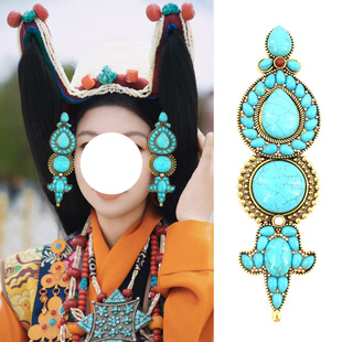 新款藏饰藏族民族风发饰,尼泊尔纯手工打造藏族特色配饰