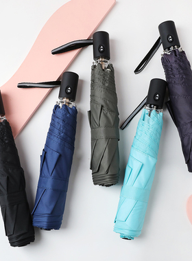 日本超轻羽毛伞碳纤维186克全自动超泼水折叠便携迷你特氟龙拒水