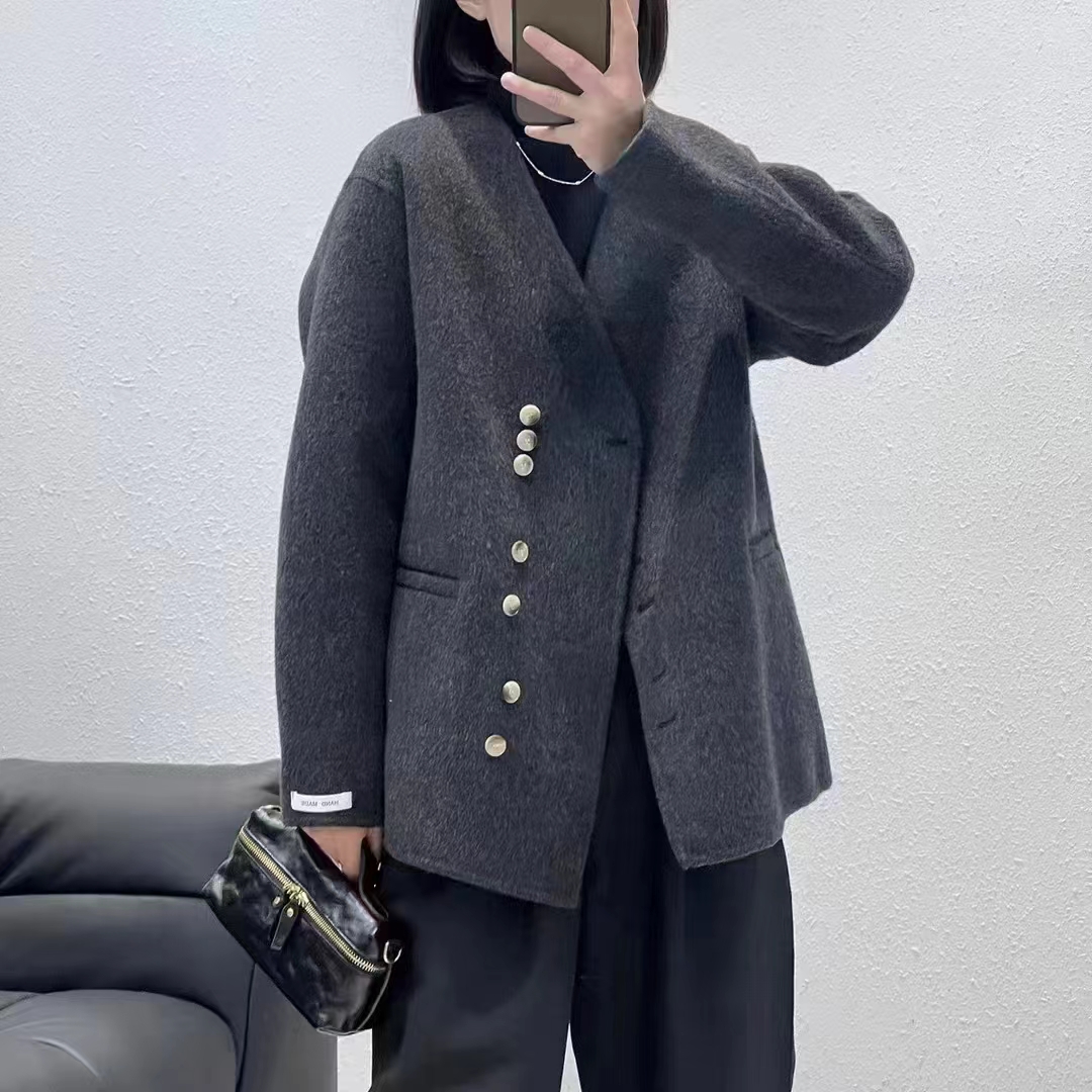 高端奢华大牌高级感小香风大衣秋冬女装新款气质百搭双面羊毛外套