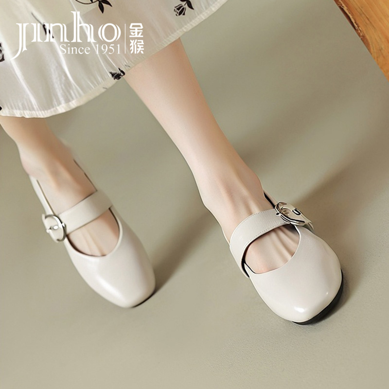 金猴女鞋平底浅口单鞋