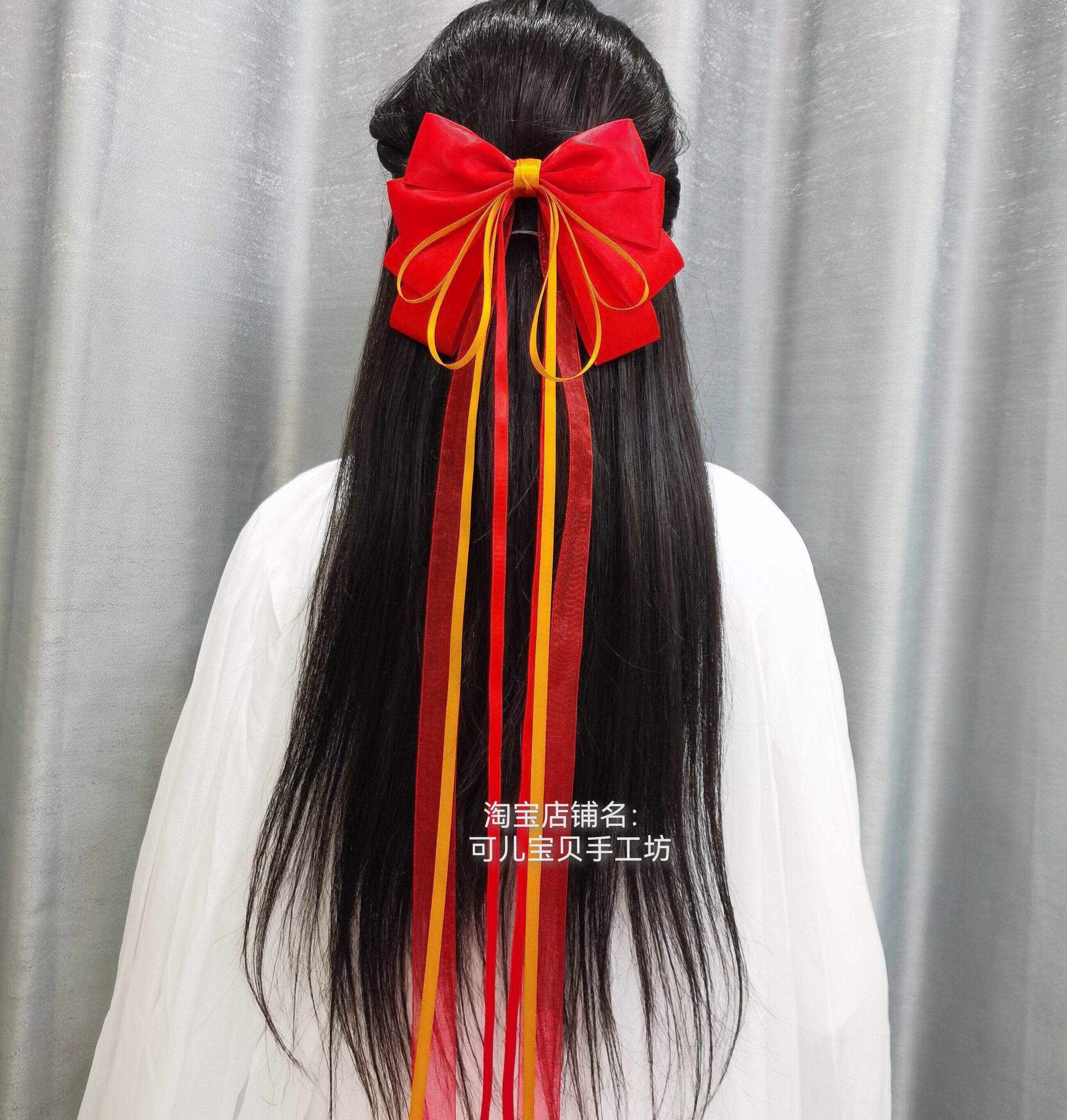 超仙古风汉服头饰小龙女古装蝴蝶结飘带发饰中国风古典头饰汉元素