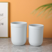 北欧简约垃圾桶家用带压圈卫生间客厅卧室大号无盖酒店厕所圆形