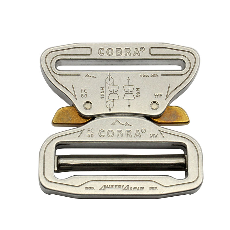 奥地利Austrialpin COBRA眼镜蛇扣战术腰带扣 50MM织带用5CM银色