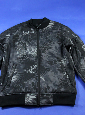 黑色蟒纹MA-1软壳外套军迷用常规版MA1飞行夹克 内里加绒外拒水