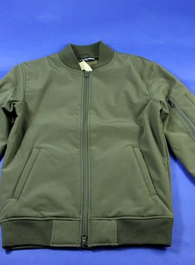 军绿色软壳MA-1款式军迷用常规版MA1飞行夹克外套 内里加绒保暖强