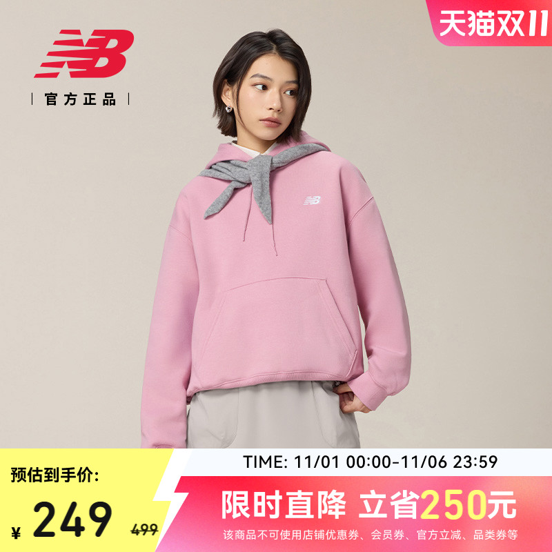 New Balance NB 官方25新款女款秋冬潮流简约舒适套头卫衣WT41510