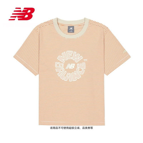 NewBalance女条纹经典运动短袖