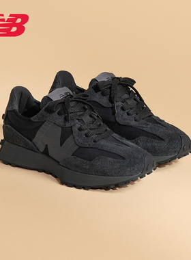 V头鞋 | New Balance NB官方正品男女黑色厚底运动休闲鞋U327WCD