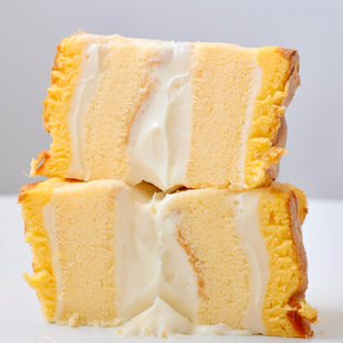 不饱 肉松虎皮盒子蛋糕爆浆代餐 面包香草奶酱虎皮卷肉松卷豆乳