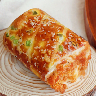 不饱 古早糕点香葱火腿肉松卷亚麻籽豆沙圈虎皮卷早餐欧包 面包