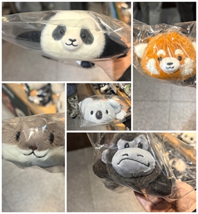 新品～南京红山森林动物园解压沙袋公仔小熊猫水獭大猩猩毛墩墩