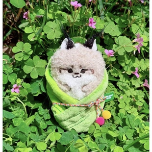 【新品】南京红山森林动物园猞猁潦草挂件＋粽子叶睡袋代购盖章