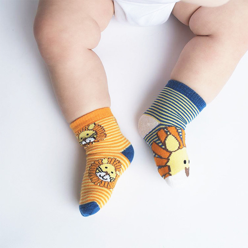 flapjackkids婴幼儿童防滑袜flapjacks宝宝地板学步袜爬行短袜4双