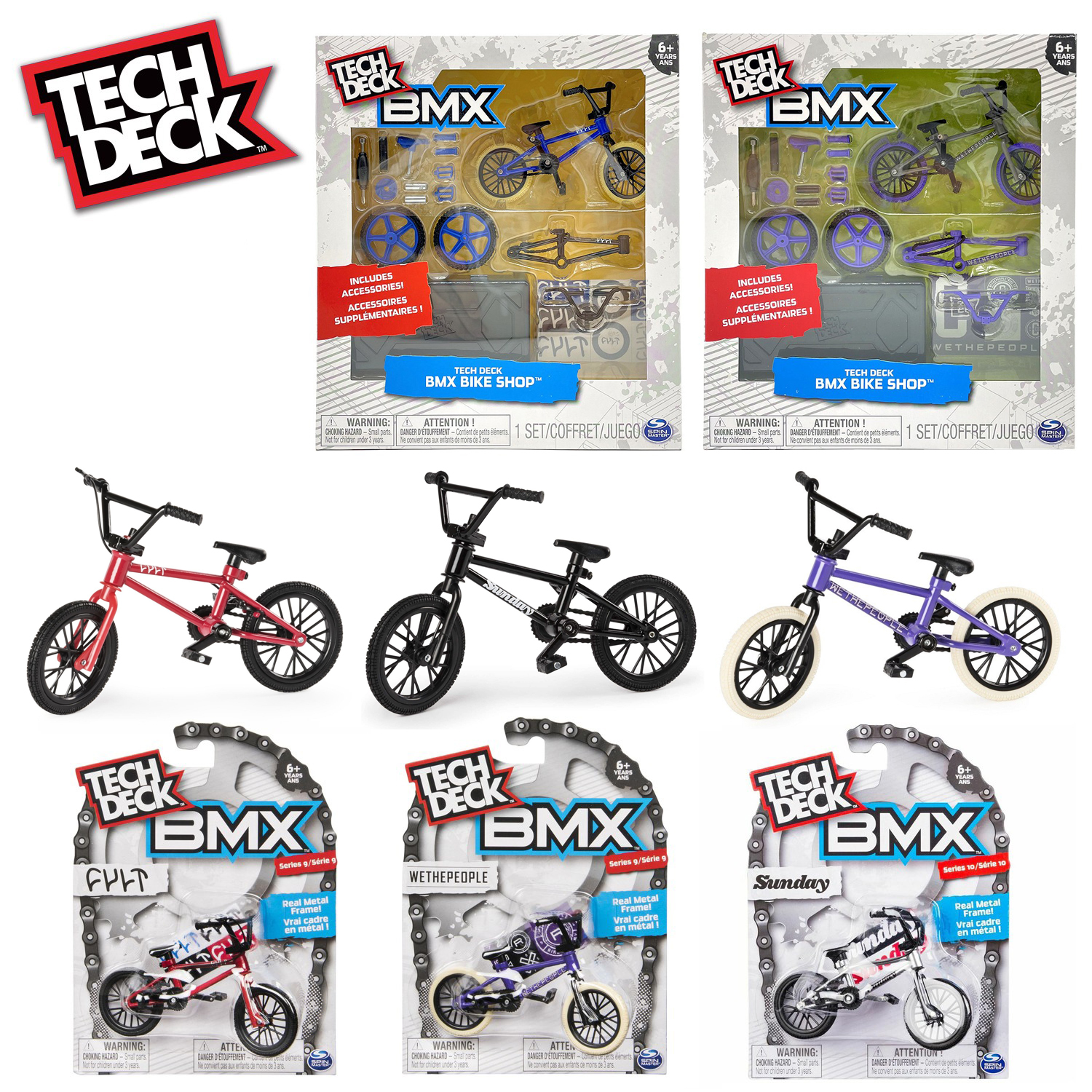 TECH DECK BMX Finger Bike车轮联动合金自行车模型迷你手指单车 玩具/童车/益智/积木/模型 其它玩具 原图主图