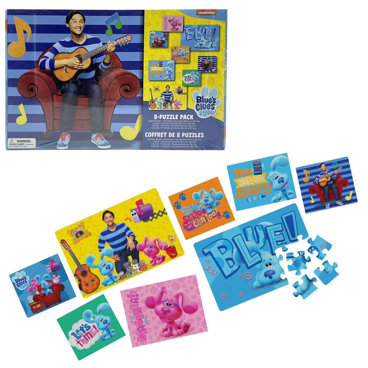 nickelodeon blues clues蓝色狗狗一家8图组合大套装儿童益智拼图