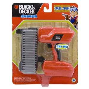 BLACK DECKER JUNIOR NAIL GUN维修工具发声效射钉枪儿童仿真玩具