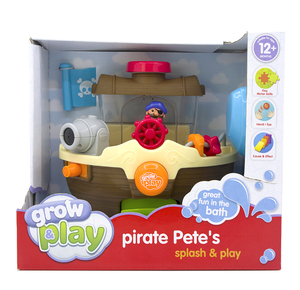 grow play发射水柱喷水鱼缸pirate pete's海盗船儿童戏水洗澡玩具