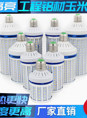 LED玉米灯泡220V超亮E27螺口80W100W家用路灯节能灯工厂照明耐用