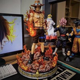 梦幻艾斯GK海贼王双头雕号42CM火拳艾斯手办摆件模型盒装生日礼物