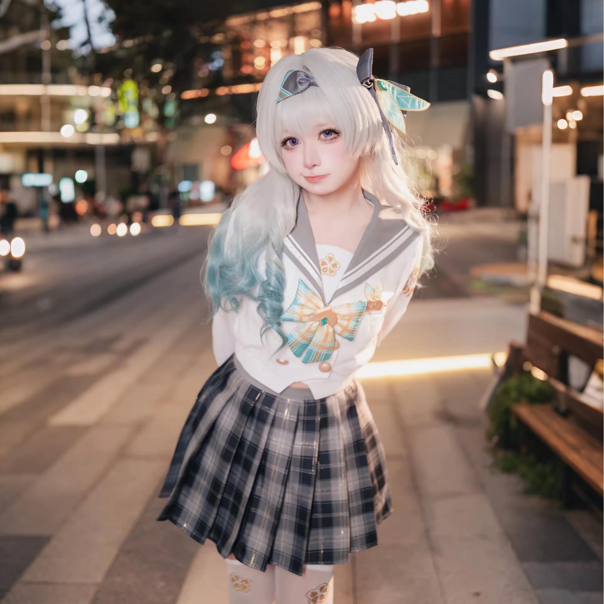 流萤春日手信cos服崩坏星穹铁道流萤cosplay三分二次元妄想jk裙