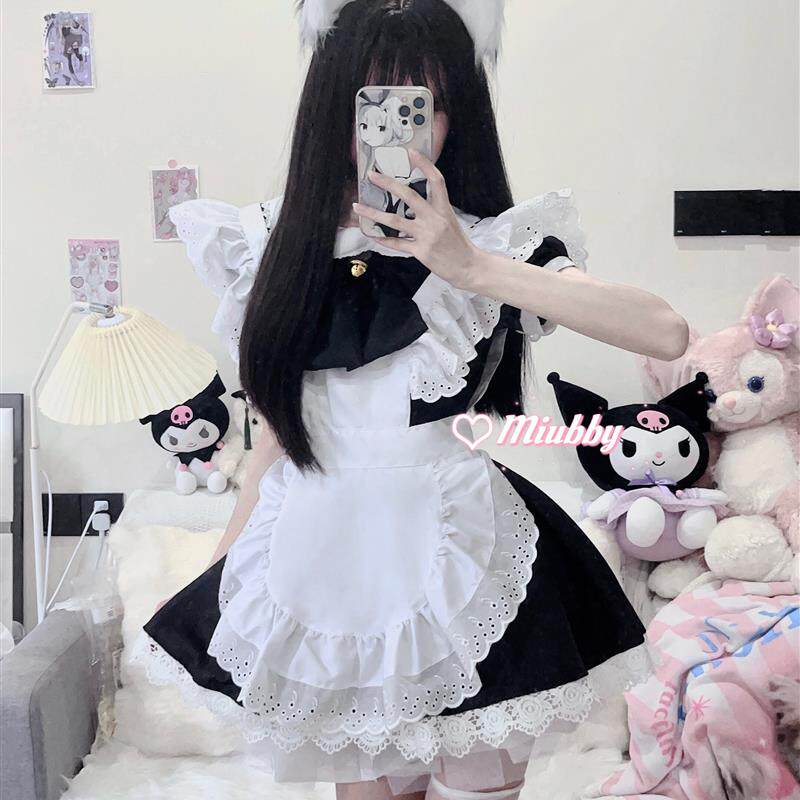 格兰堡少女Lolita连衣裙甜美日系女仆装 大蝴蝶结软妹Cos服