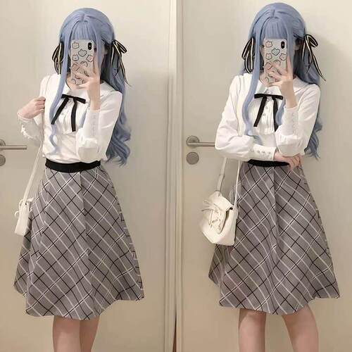 丰川祥子cos服MyGo!!! 常服衬衫BanG Dream格子裙cosplay假发