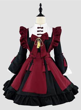 原创新款中国风春节元宵LOLITA女仆装洛丽塔服新年公主软妹裙子