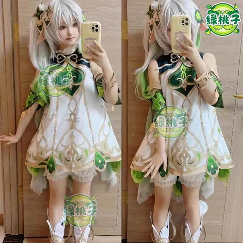 草神cos服纳西妲小吉祥须弥cosplay儿童洛丽塔游戏二次元假发套装