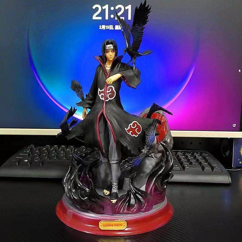 火影新款忍者gk双头雕宇智波鼬乌鸦鼬神雕像摆件模型手办生日礼物