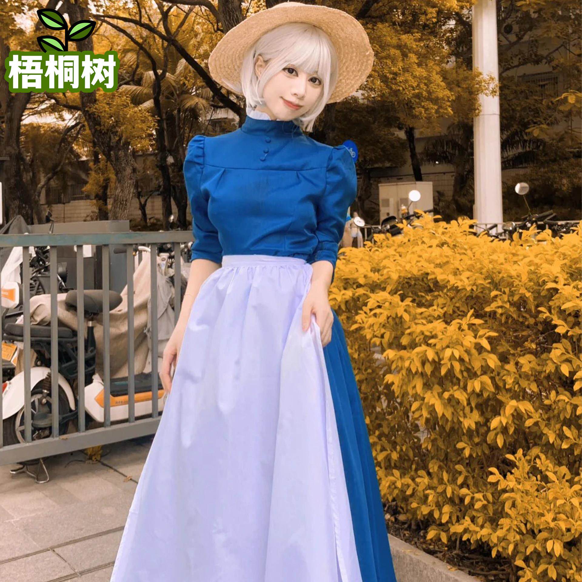 哈尔的移动城堡cos服 苏菲cosplay全套 二次元连衣裙角色扮演
