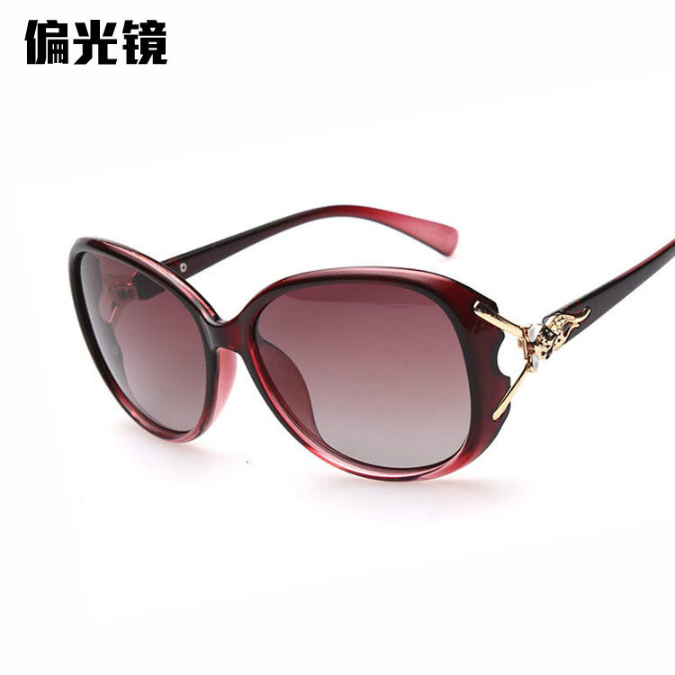 新款狐狸头偏光镜潮流时尚女士偏光太阳镜司机墨镜大框太阳眼镜