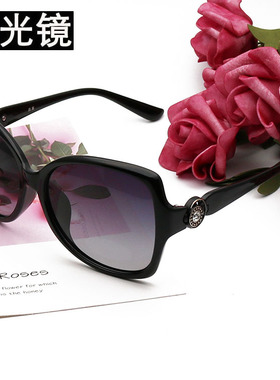 墨镜女士圆脸明星款镶钻太阳镜