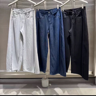 现货cc家25早秋新款小众设计感延续弯刀天丝棉香蕉牛仔裤女