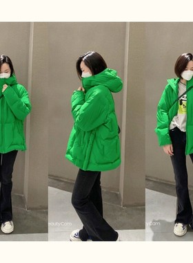 2025年冬季新款原厂面料A版加厚连帽白鸭绒插肩袖羽绒服5M0C12810