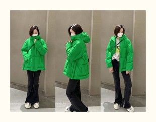 2025年冬季新款原厂面料A版加厚连帽白鸭绒插肩袖羽绒服5M0C12810