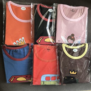 长腿叔叔儿童莱卡磨毛棉家居服长袖内衣宝宝单件上衣裤子非套装拆