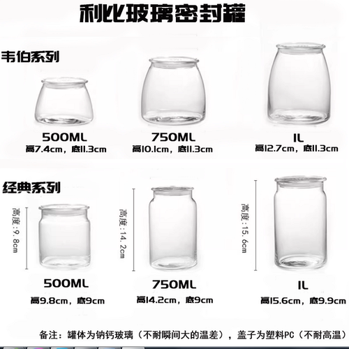 利比防潮玻璃密封罐两个起包邮