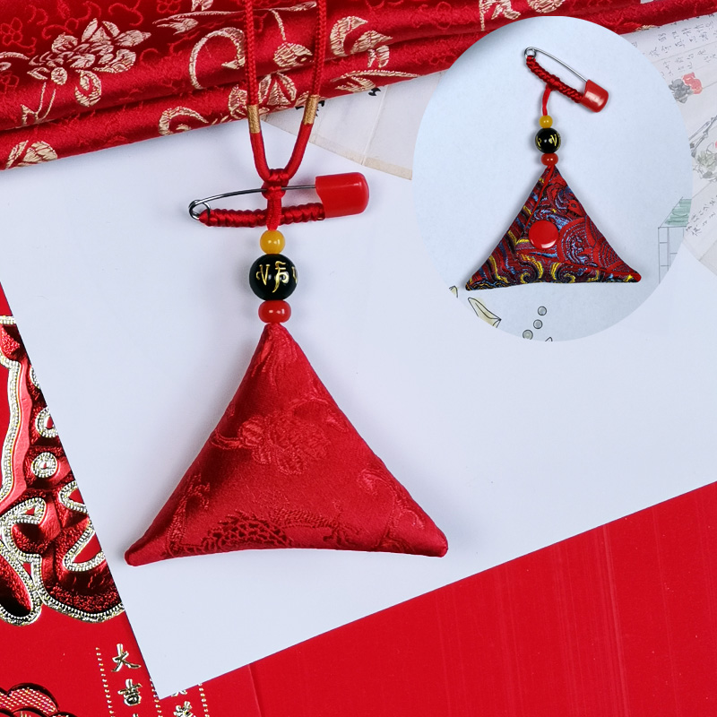 免缝平安符袋 三角符保护套 宝宝福袋随身婴儿护身符空袋别针挂件