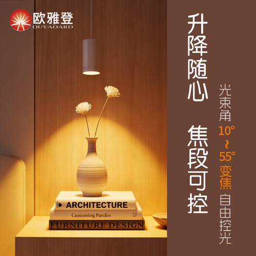 卧室床头小吊灯简约北欧创意个性氛围自由悬停可升降变焦调焦射灯