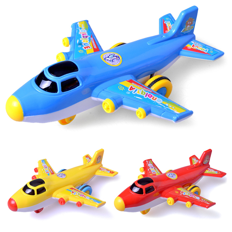 耐玩抗摔仿真惯性音乐电动小飞机 客机战斗机模型1-2-3岁儿童玩具