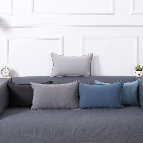 纯色人字纹腰枕护腰靠背