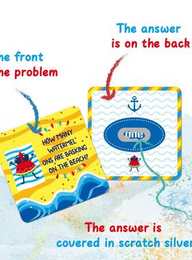 跨境英文Flashcard儿童问答闪卡动物食物刮刮卡互动游戏午餐卡