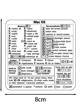 跨境windows/word快捷键电脑办公软件macbook防水贴纸