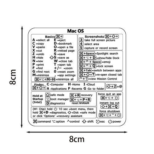 跨境windows/word快捷键电脑办公软件macbook防水贴纸