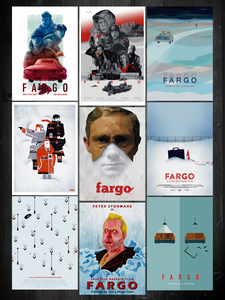 海报风格 冰血暴 贴纸包 Fargo 18款不重复 笔记本贴纸 箱贴