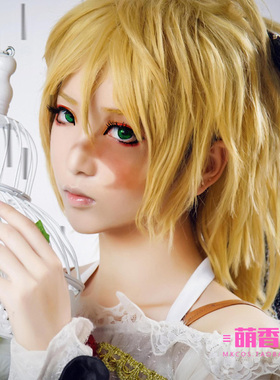萌香家Vocaloid 镜音LEN 金黄色cosplay假发 假发现货