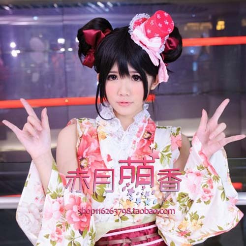 萌香家假发矢泽妮可七福神包子头