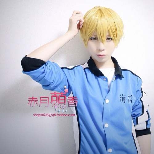 萌香 Free!男子游泳部 叶月渚 黄濑凉太 朝日奈枣cosplay假发