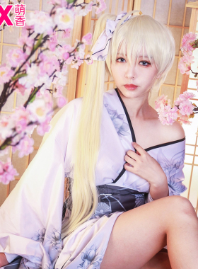 萌香家缘之空 春日野穹 米金色穹妹单马尾假发现货cosplay假发